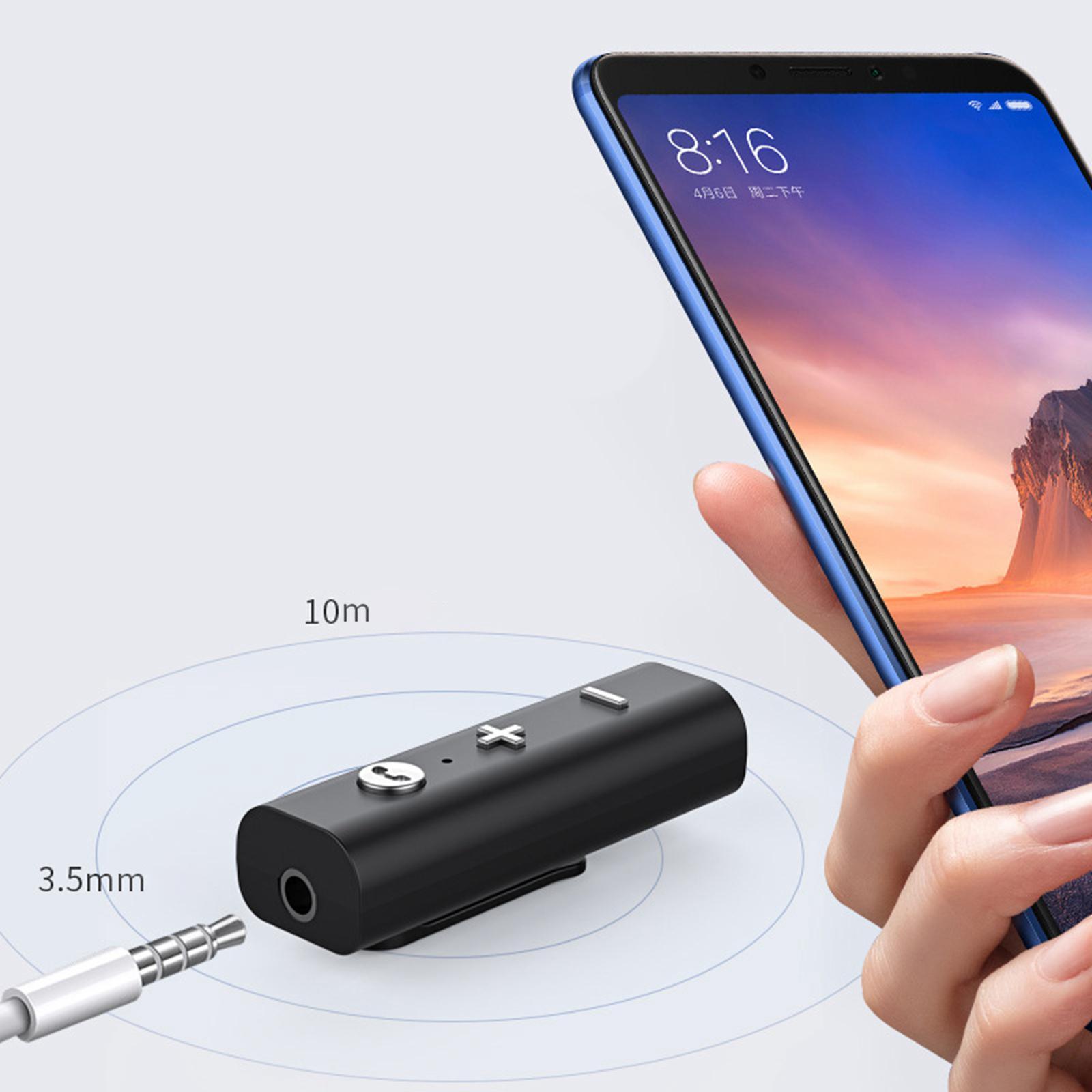 Lavalier Wireless Bluetooth Receiver 3.5mm AUX Audio Stereo Adapter Long , Listing Music: 4-5h