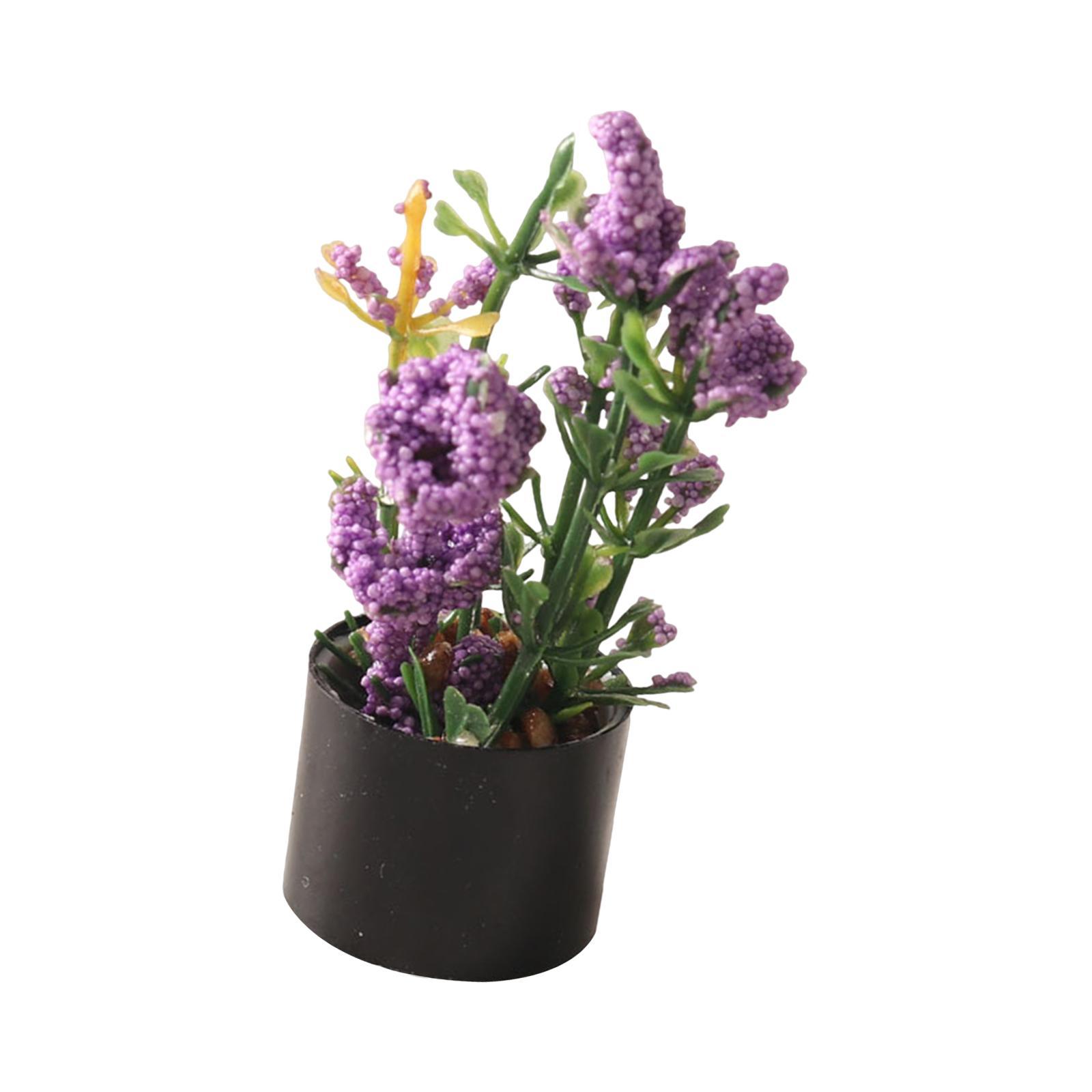 1/12 Miniature Potted Miniature Scene Model for Garden Bedroom Entrance Hall