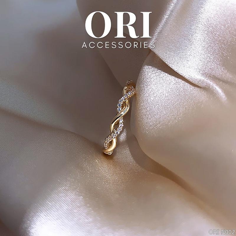 Nhẫn nữ Freesize đính đá Philomela sang trọng tinh tế ORI ACCESSORIES N002