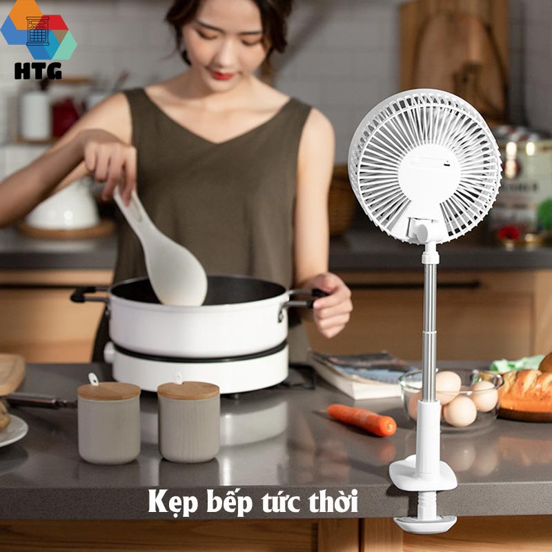 Quạt tích điện không dây Cyke F8pro, hàng chính hãng