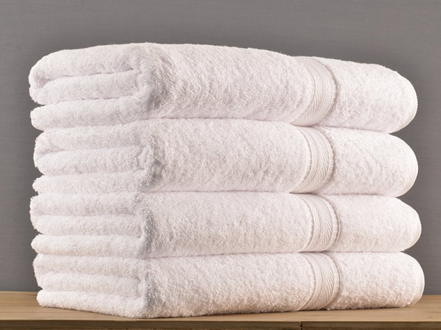 Khăn tắm dùng cho Spa, khách sạn - Màu Trắng - KT 65cmx135cm