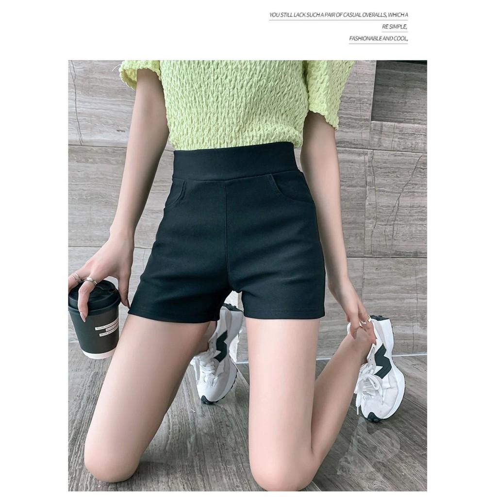 Quần Short Nữ Cạp Cao 7cm Chất Poly Siêu Mát Big Size 70kg Cao Cấp