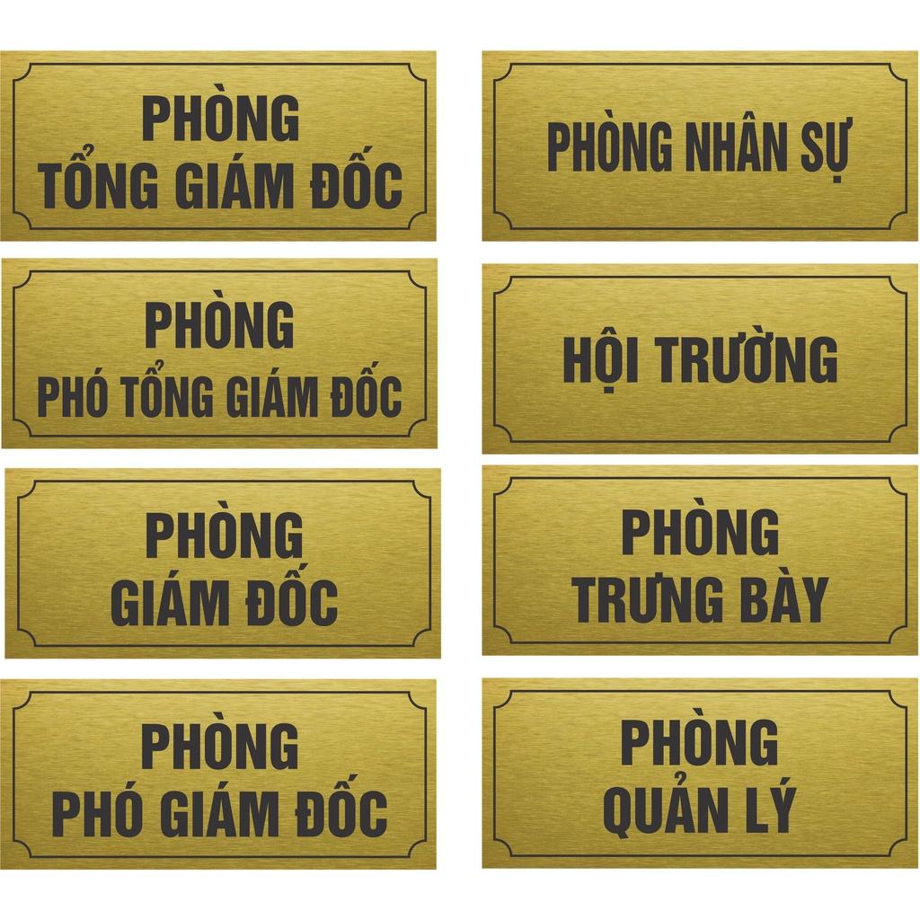 Bảng phòng ban, bảng chỉ dẫn cho nhà hàng, khách sạn cho các công ty xí nghiệp nhiều mẫu mã bằng alu vàng