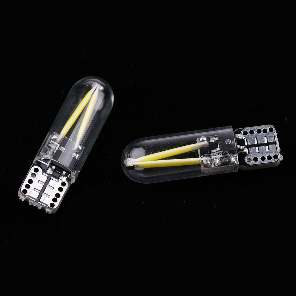 4 Pieces White Car T10 - COB LED Light Bulb for Clearance Number Plate Lamp