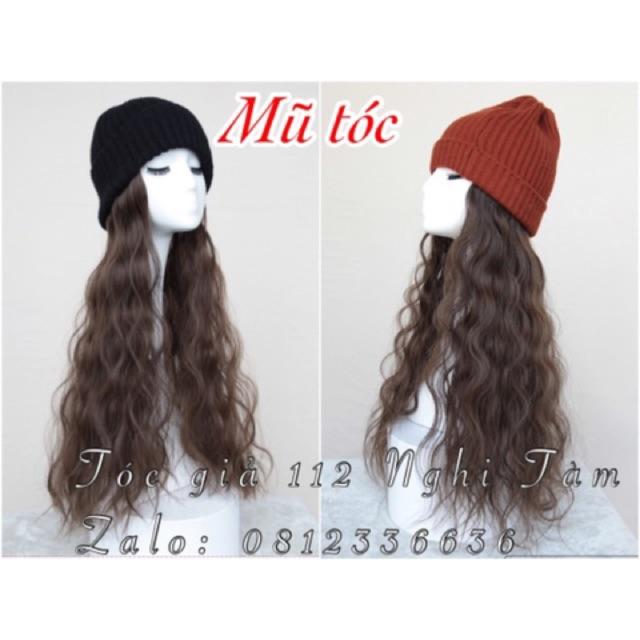 Mẫu tóc kèm mũ 2 trong 1 siêu hot sẵn hàng