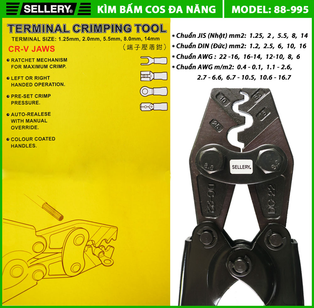 KÌM BẤM CỐT ĐA NĂNG SELLERY 88-995