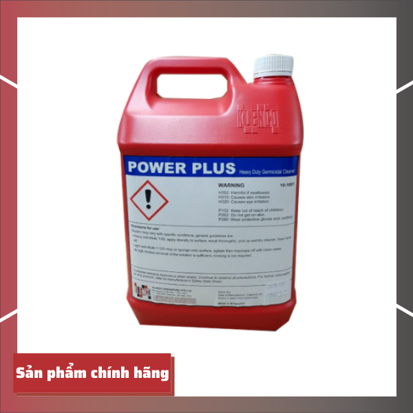 Nước lau sàn khử trùng Power plus can can 5 lít Singapore [Chính hãng Klenco]