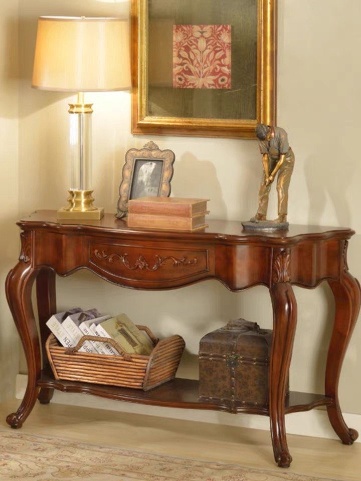 Kệ console , kệ bán nguyệt phong cách tân cổ điển KCS-06