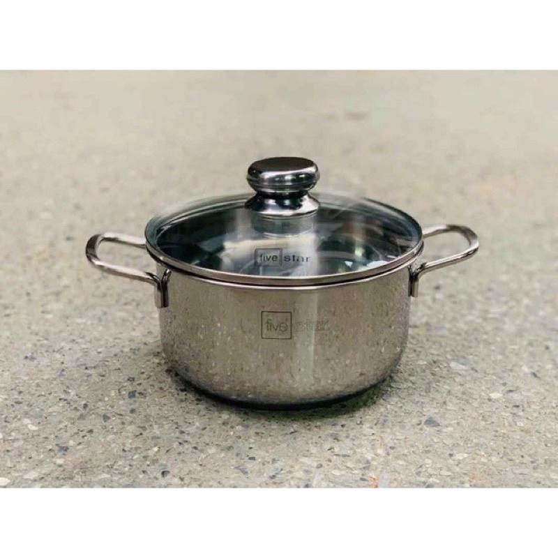 HÀNG CHÍNH HÃNG Nồi inox 3 Đáy Sandwich Fivestar Nắp Kính