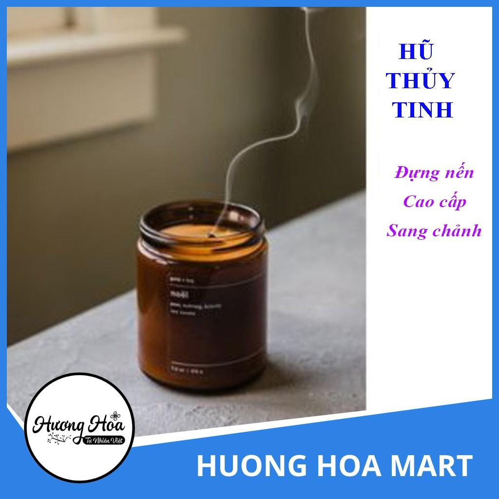 Hũ Thủy Tinh ĐỰNG NẾN, CAO CẤP, MÀU NÂU CÁNH GIÁN, 100g