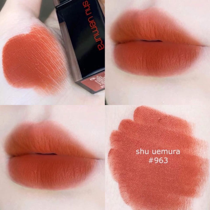 Son Shu Uemura Rouge Unlimited Amplified Matte AM BG 963 Màu Cam Đất (Chất Son Lì Có Dưỡng)