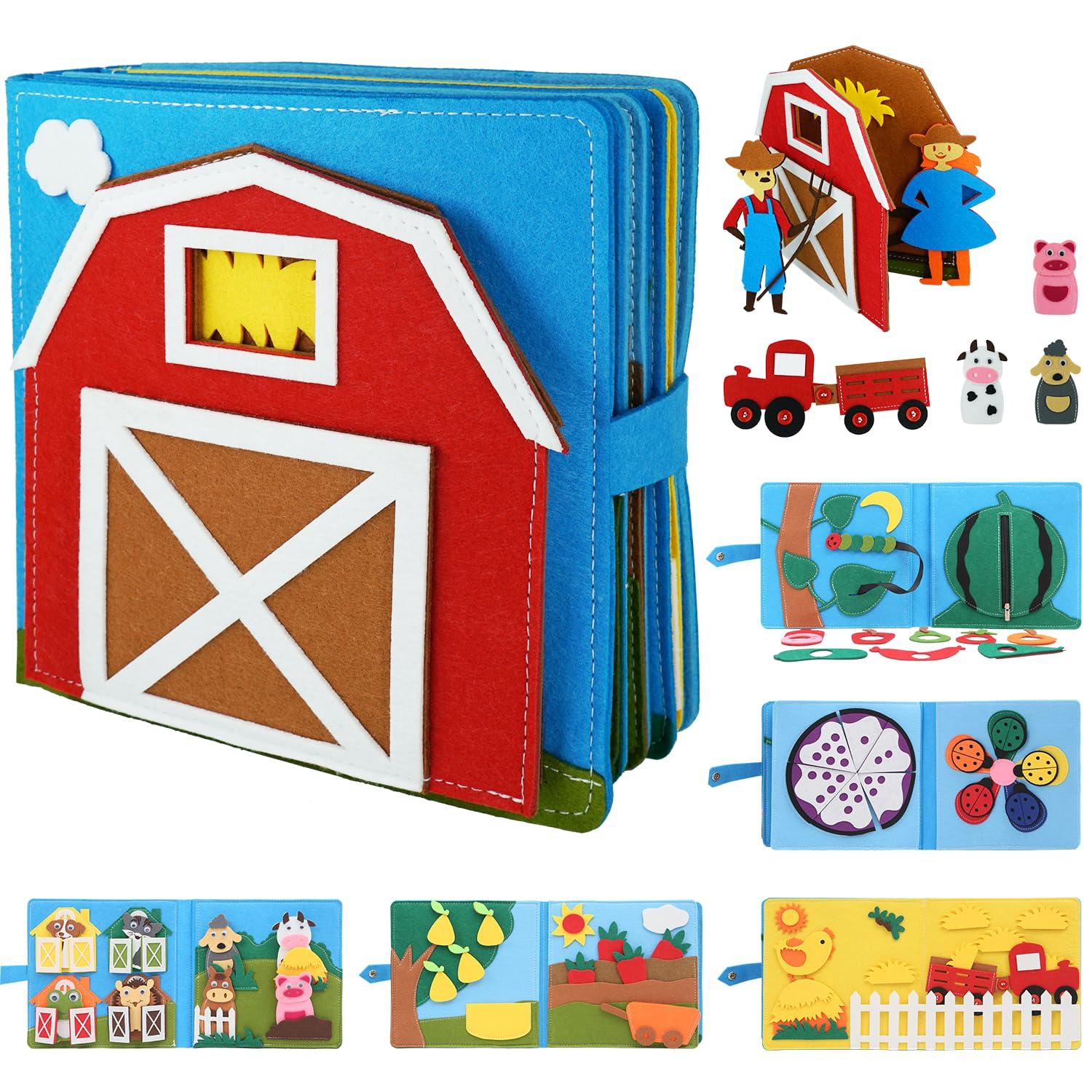 Sách bận rộn cho bé 2 tuổi thông minh tập nói ship HOẢ TỐC TPHCM Quiet book montessori Chủ đề nông trại động vật