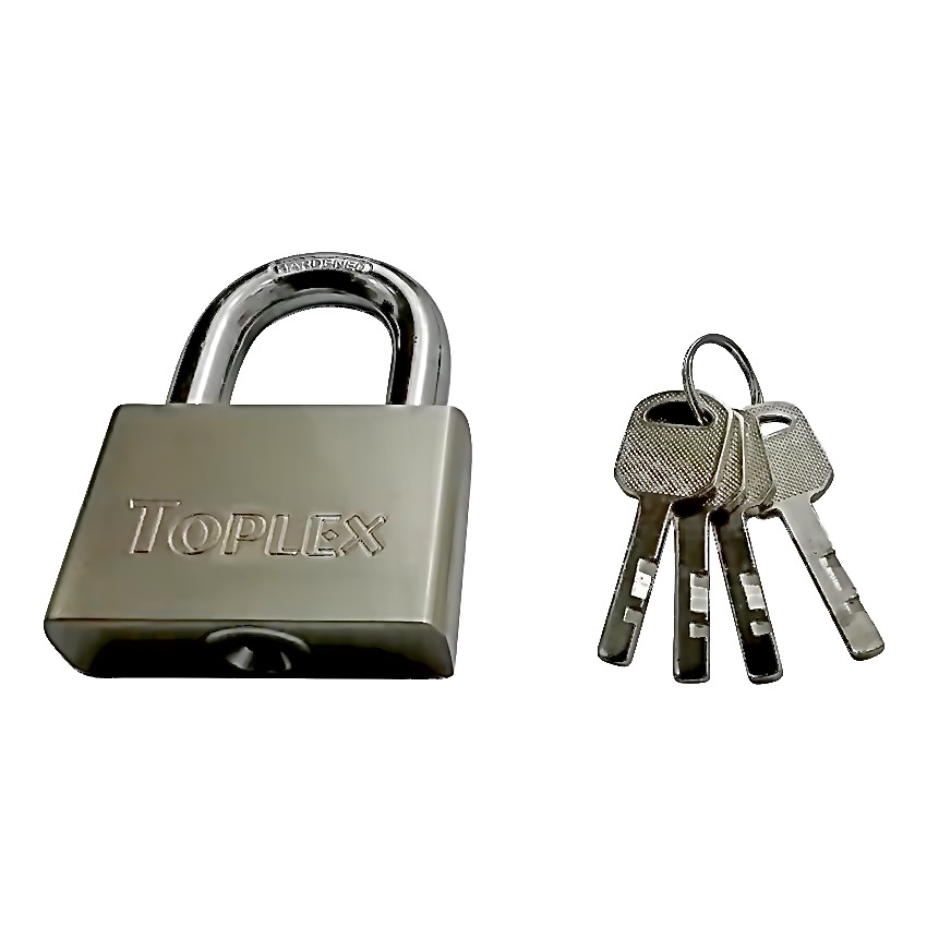 Ổ khóa TOPLEX 1204B-60mm cao cấp, an toàn, chống chìa giả, chất liệu hợp kim thép, lõi hợp kim đồng