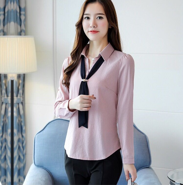Áo kiểu nữ tay lỡ cổ phối nơ sang trọng - dài qua gối thích hợp mặc công sở
