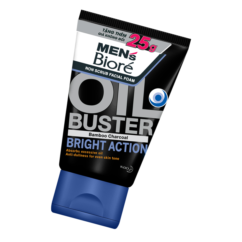 Sữa Rửa Mặt Men Biore OIL BUSTER Sạch Nhờn Sáng Da 100g