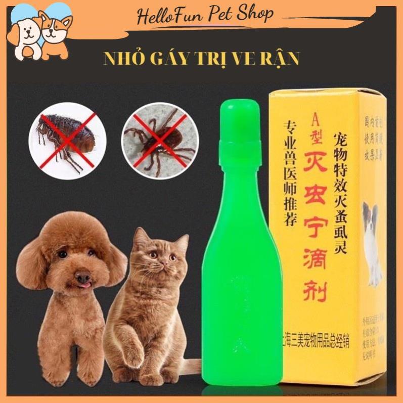 Nhỏ gáy trị ve rận cho chó mèo 2,5ml