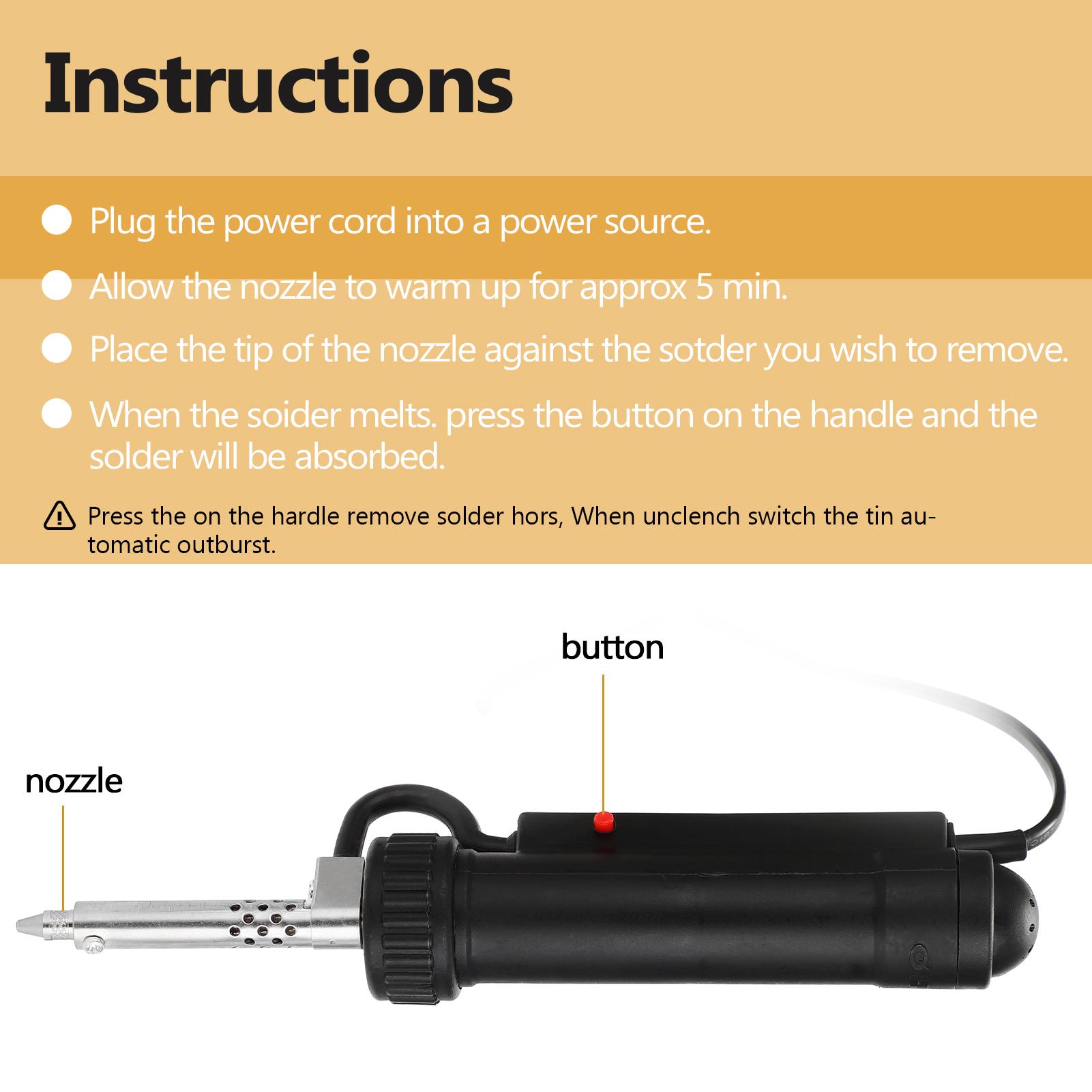 BBT-680 Automatic Portable Electric Solder Tin Sucker Vacuum Soldering Remove Pump Desoldering Machine