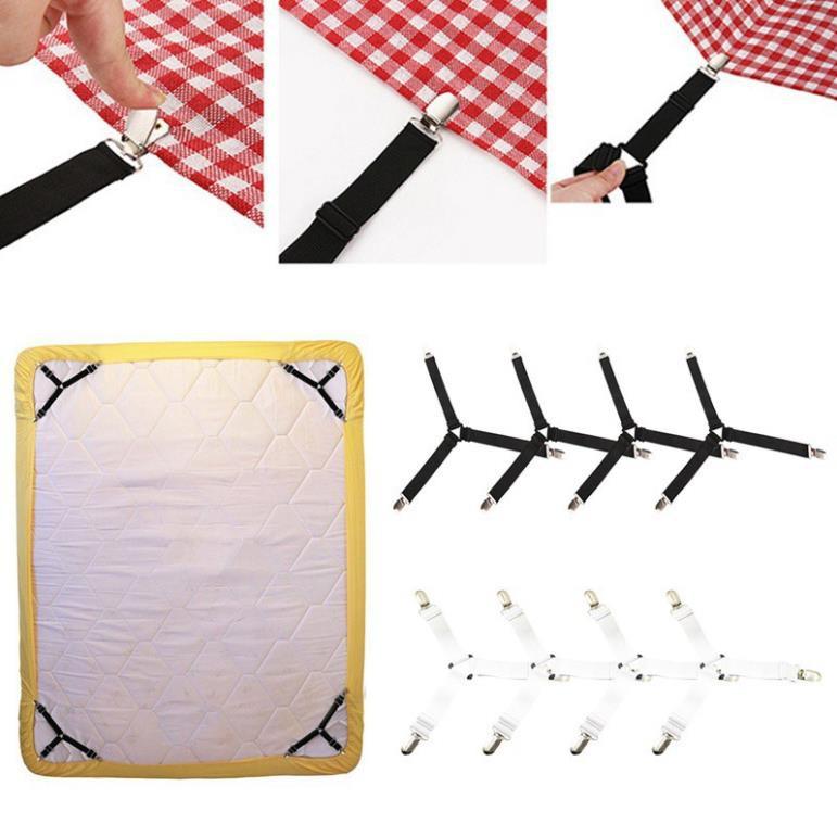 Bộ 4 khóa cố định ga trải giường/móc kẹp ga tiện ích