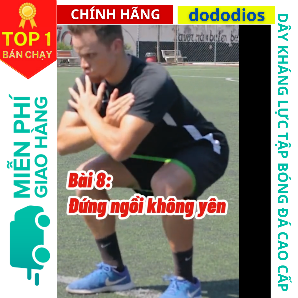 Hình ảnh Dây Mini Band Dây Cao Su Kháng Lực DoDoDios Tập Chân Mông Đá Bóng