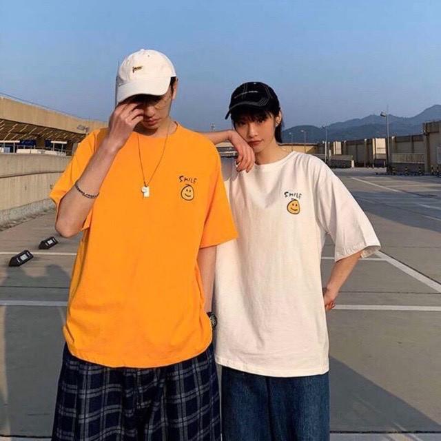 Áo thun tay lỡ form rộng unisex Be Yourself - MẶT CƯỜI SMILE