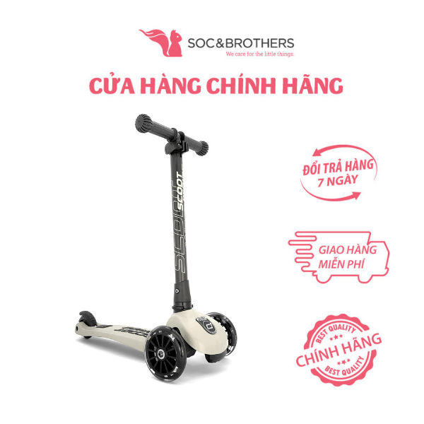 Xe scooter trẻ em Scoot and Ride Highwaykick 3 LED màu Ash