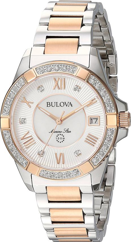 Đồng Hồ Nữ Dây Kim Loại BULOVA 98R234 (32mm) - Bạc Viền Vàng Hồng