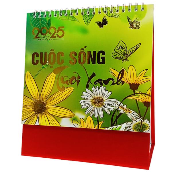 Lịch Bàn Chữ A 2025 - Cuộc Sống Tươi Xanh - AB-L05-LBA