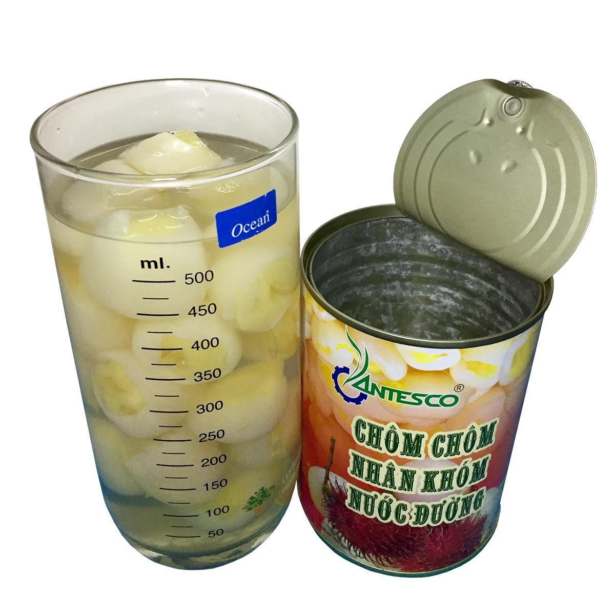 Combo 3 hộp Chôm chôm nhân khớm nước đường (3hộp x 565gr) - Chôm chôm đóng lon - Nước trái cây đóng lon, nước giải khát - Thương hiệu Antesco