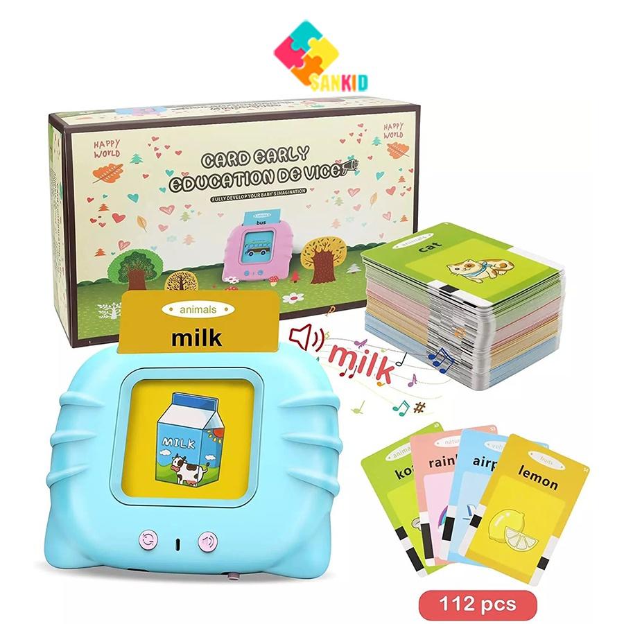 Máy đọc thẻ flashcard 112 thẻ 224 từ vựng tiếng anh hàng chuẩn loại 1