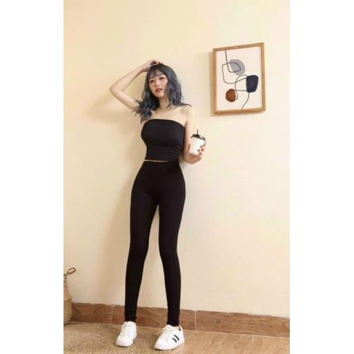 Quần legging bigsize gc,quần legging nữ lưng cao chất cotton co giãn