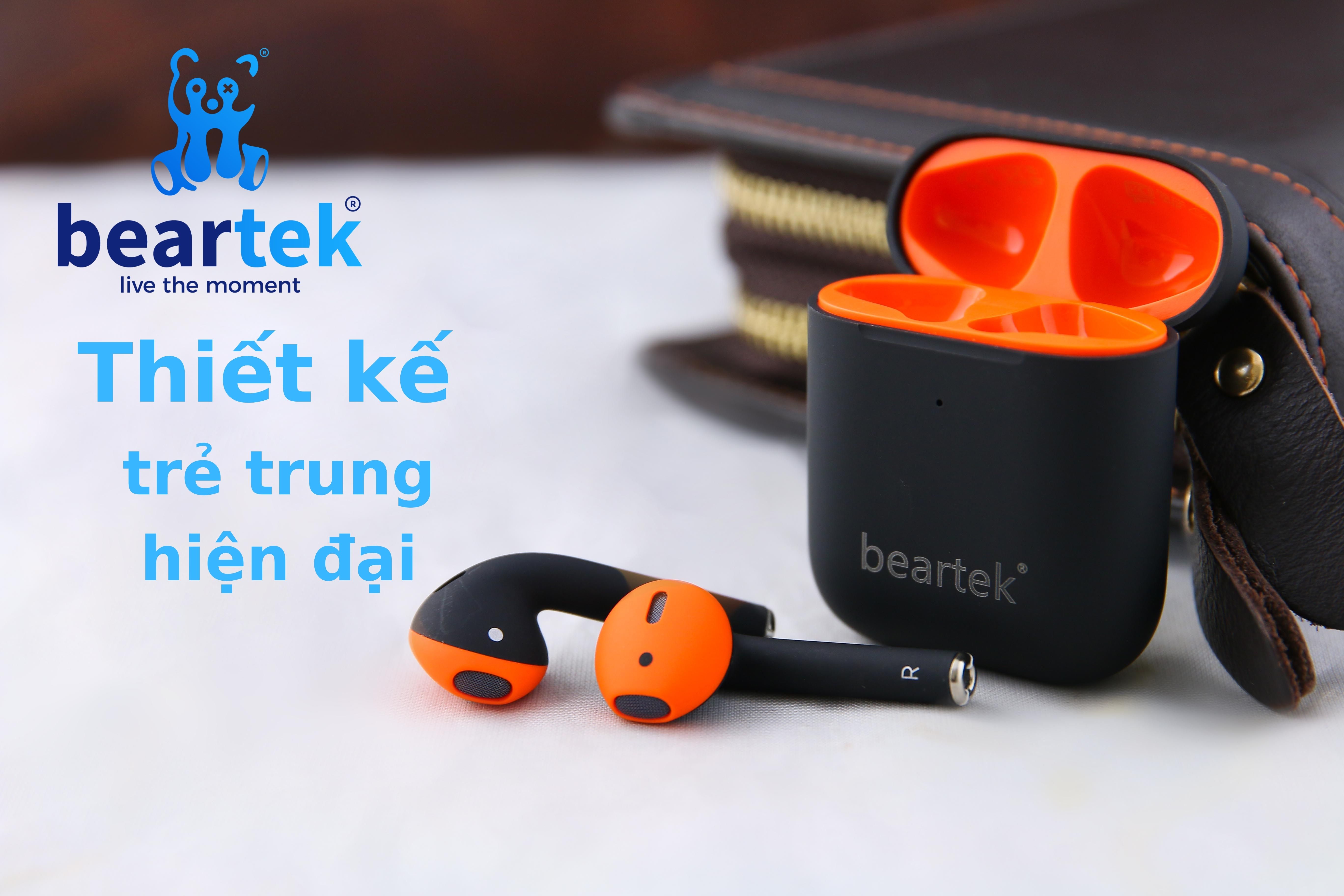 Tai nghe bluetooth không dây BEARTEK Bearbuds B66 True Wireless thiết kế trẻ trung, cá tính – Định vị - Cảm ứng – Thời gian sử dụng lên tới 4h -  Hàng nhập khẩu