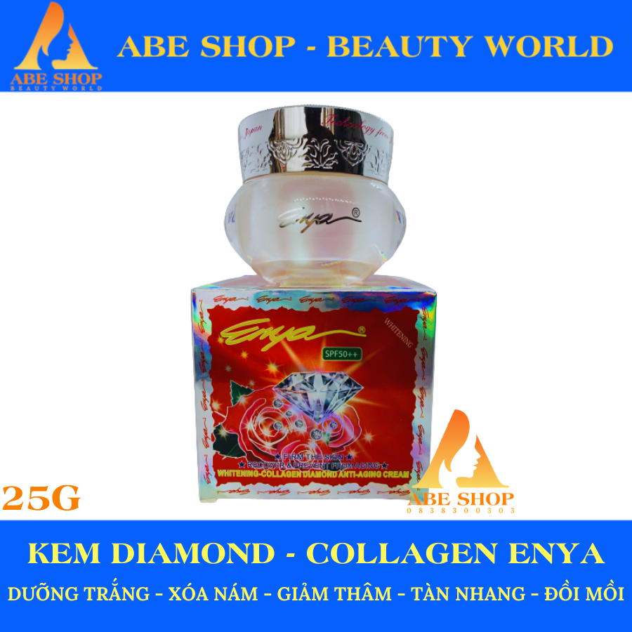 KEM ENYA KIM CƯƠNG XOÁ THÂM NÁM - TÁI TẠO DA - GIÚP DA SÁNG BÓNG 9 IN 1 - 25G - ENYA COLLAGEN DIAMOND ANTI-AGING