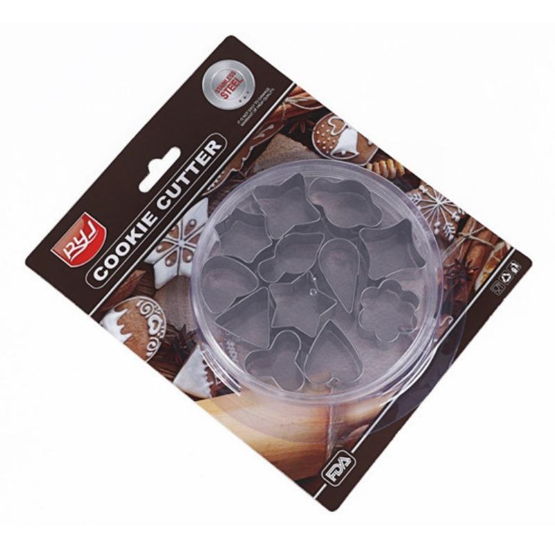 Khuôn Bánh Quy Cookies Cutter Khuôn Nhấn Bộ 12 Chi Tiết - CBQUI12MAU