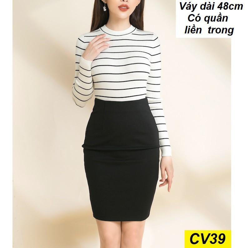 Chân váy ôm công sở có quần liền trong CV39