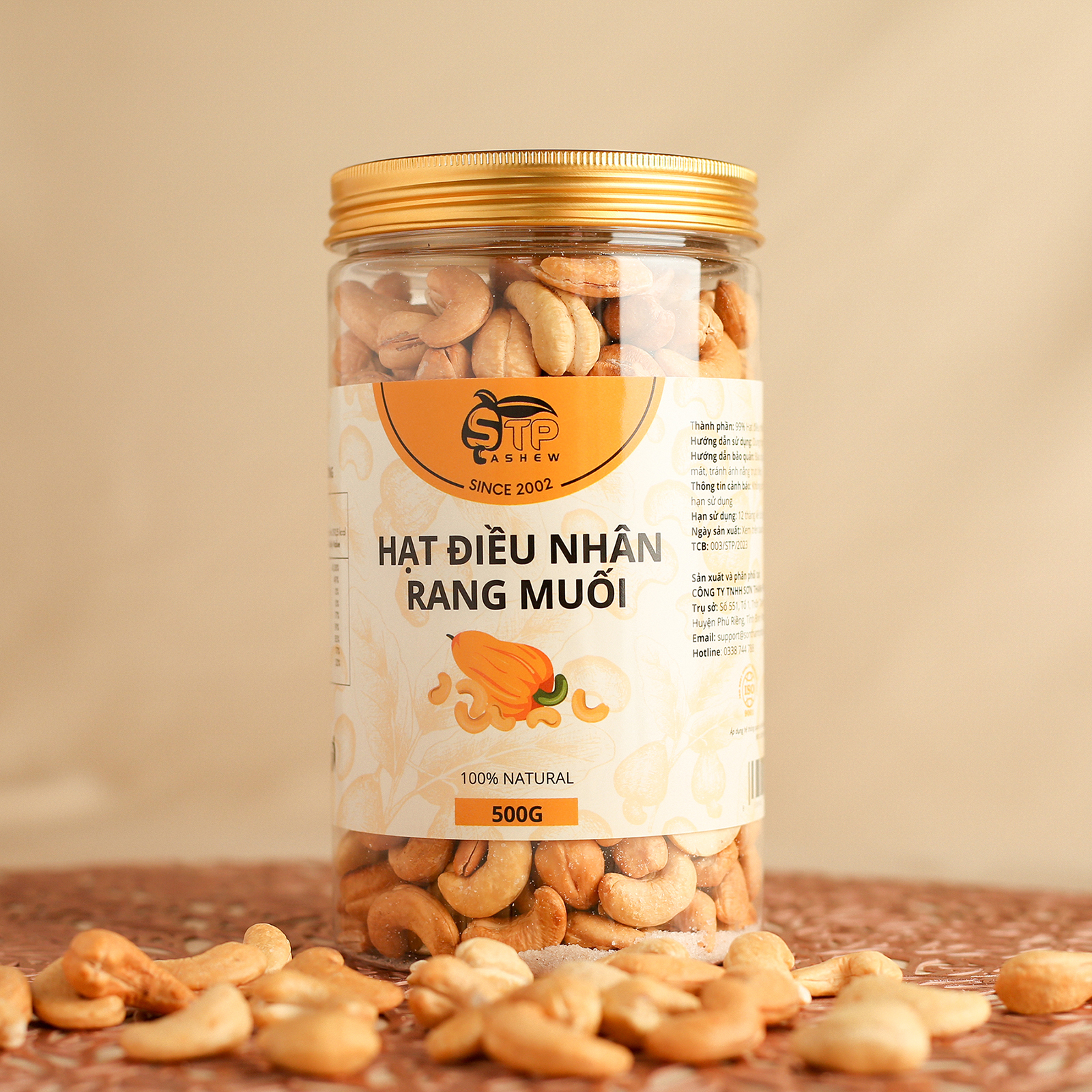 Hạt Điều Nhân Rang Muối STP Food Hũ 500g – Hạt Điều Thơm Ngon, Giòn Béo, Giàu Dinh Dưỡng, Rất Tốt Cho Sức Khỏe
