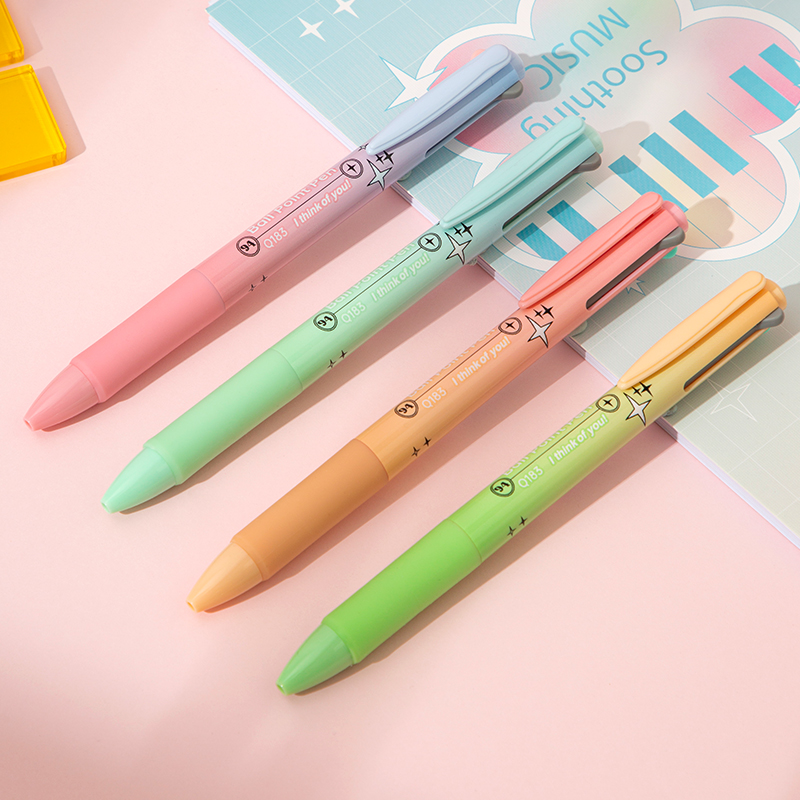 Bút Bi Bấm 4 Ngòi 4 Màu Mực Văn Phòng BST Limited Deli - Giá Rẻ Viết Nét Đều Trơn Tru Phù Hợp Cho Học Sinh - CQ183