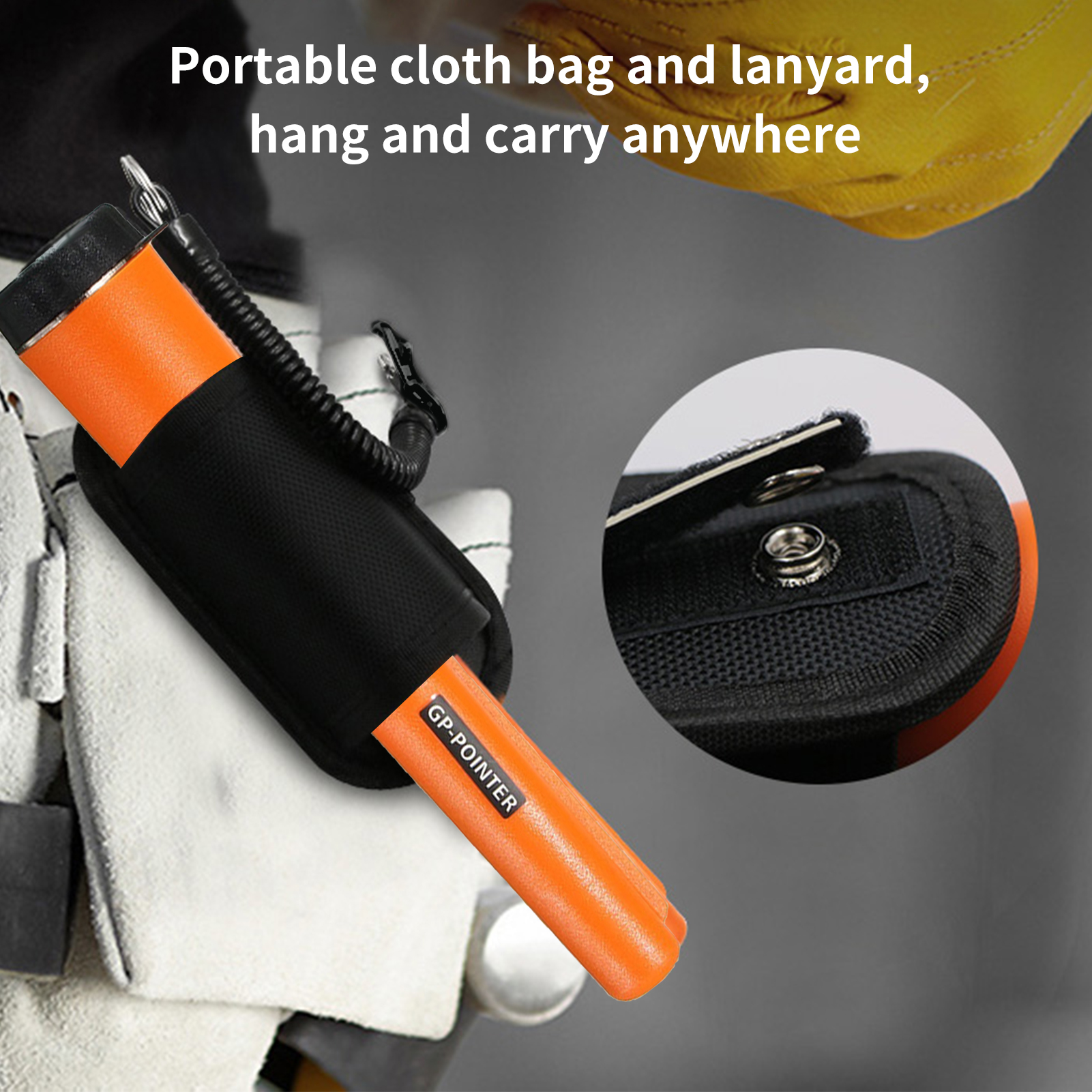 Máy dò kim loại cầm tay có độ nhạy cao có Đèn LED độ sáng cao