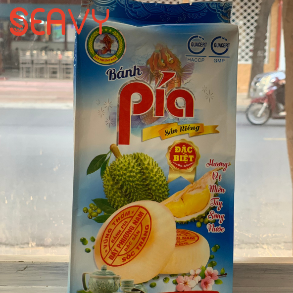 Bánh Pía sầu riêng Đất Phương Nam, đậu xanh, khoai môn, chay thịt, lạp trứng muối, 500 gram - Seavy