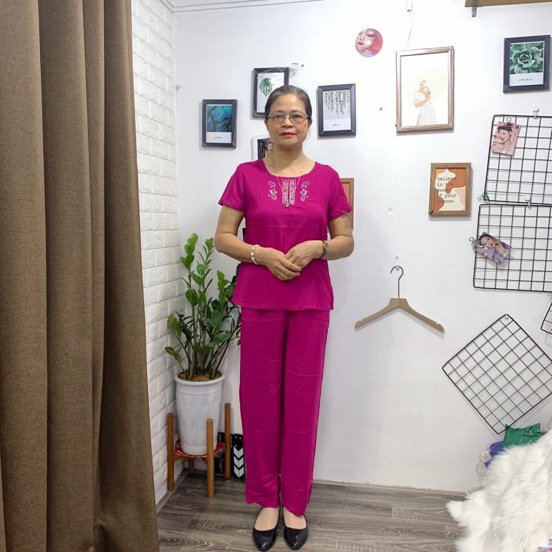 Thời Trang Trung Niên / Bộ Lanh Việt Thắng Cho Mẹ Big Size
