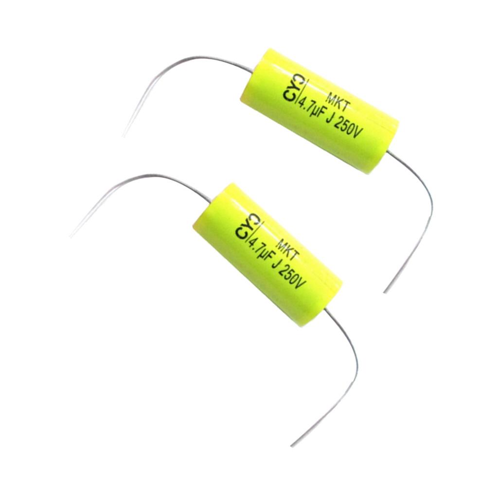 4Pieces 250V 4.7uF Audio Speaker Divider Crossover Non-Polarity Capacitor