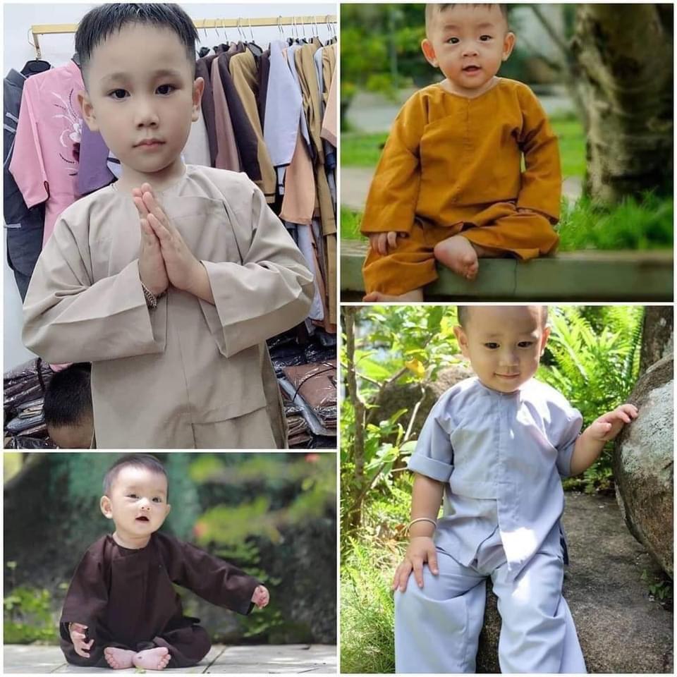 ĐỒ LAM ĐI CHÙAVạt Hò Cho Bé Vải Thoáng Mát