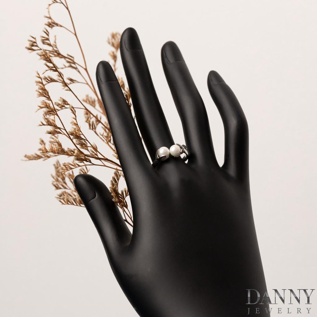 Nhẫn Nữ Bạc 925 Danny Jewelry Đính Ngọc ốc Xi Rhodium SPLRA652