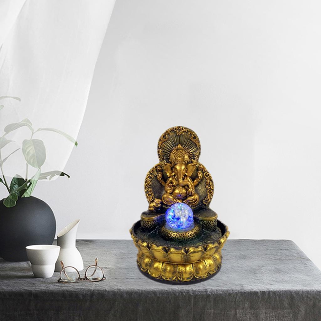 Statues Tabletop Water Fountain for Living Room Office Ornaments