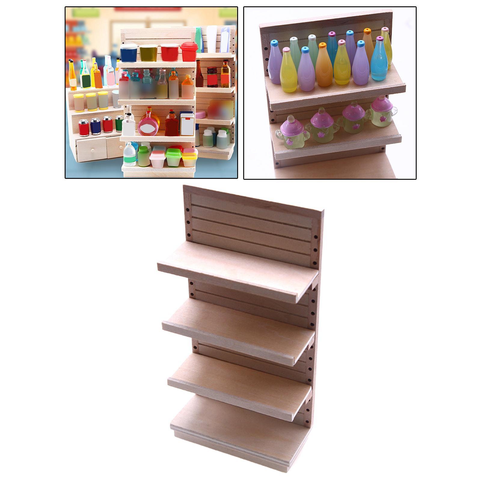 1:12 Dollhouse Display Mini Shelf Miniature Furniture Accessories Cabinet
