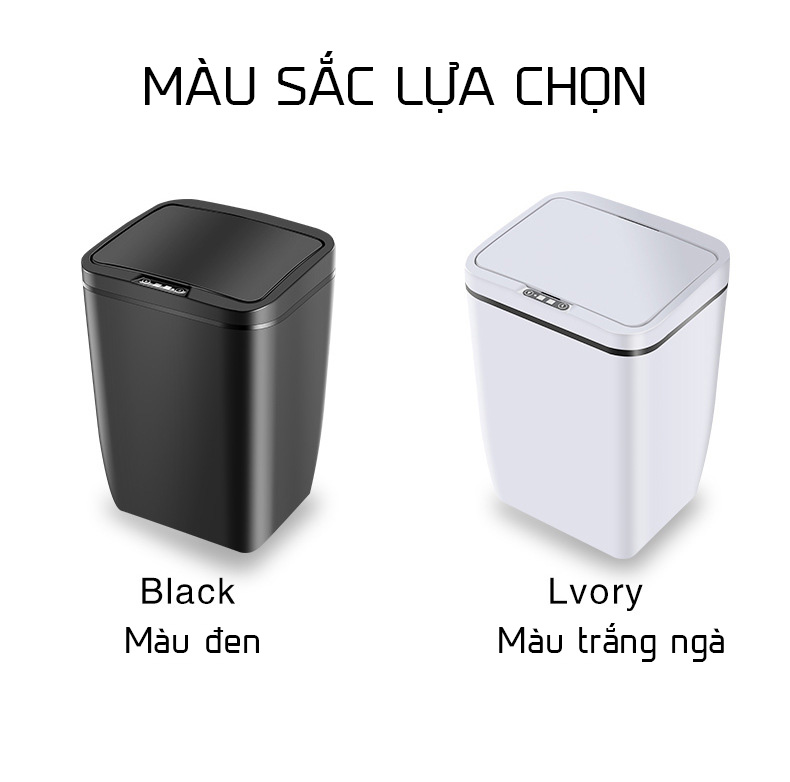 Thùng đựng rác cảm biến tự đóng mở cao cấp TZL-12 sang trọng sạch sẽ tiện dụng