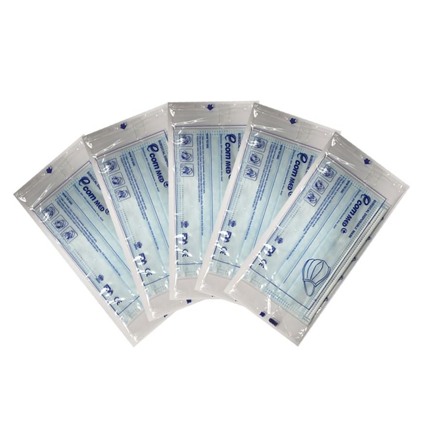 Khẩu Trang Y Tế 4 Lớp EcomMed Đóng gói Từng Chiếc Kháng Khuẩn 99%