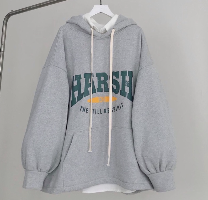 Áo Hoodie HARSH Ulzzang Unisex nam nữ Chất Nỉ Bông Form Basic Style Ulzzang, Áo hoodie HARSII màu trắng ảnh thật unisex ( nam nữ mặc đều được), Áo hoodie nỉ bông HARSH unisex nam nữ