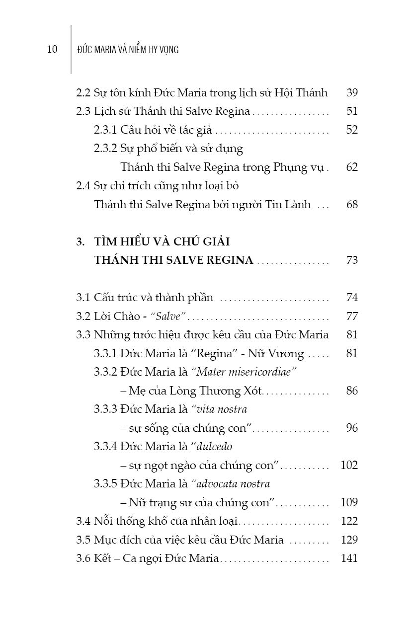 ĐỨC MARIA VÀ NIỀM HY VỌNG - Chú Giải Thánh Thi Salve Regina