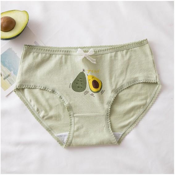 Quần Lót Nữ ️️ Quần Chip Gân Tăm Kháng Khuẩn - Quần Lót Cotton Co Dãn 4 Chiều Quả Bơ Siêu Xinh