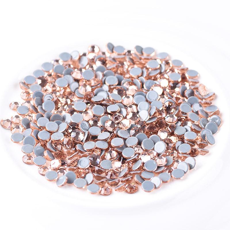 Bịch đá chân keo 1000 viên - màu hồng gold
